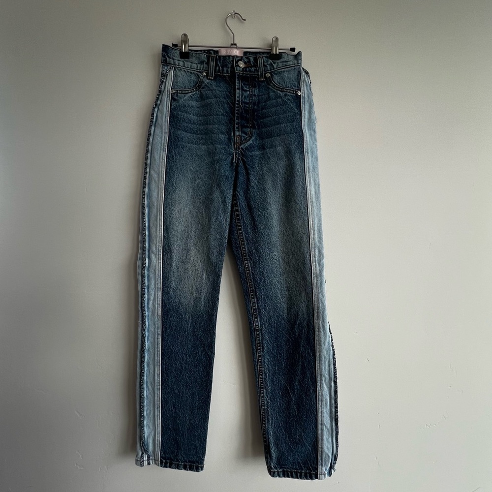 REVICE Denim Jeans with Patchwork Detail